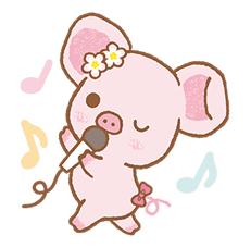 Piggy girl's Pinkish Days sticker #69915