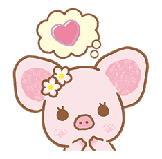 Piggy girl's Pinkish Days sticker #69916