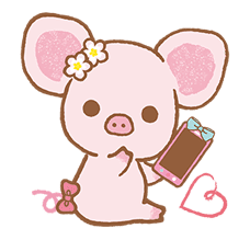 Piggy girl's Pinkish Days sticker #69918