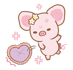 Piggy girl's Pinkish Days sticker #69919