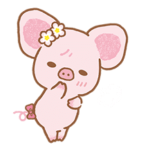Piggy girl's Pinkish Days sticker #69923
