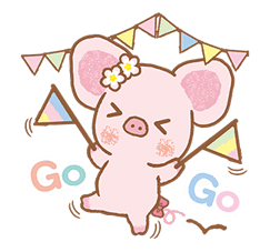 Piggy girl's Pinkish Days sticker #69929