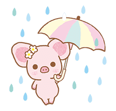 Piggy girl's Pinkish Days sticker #69931