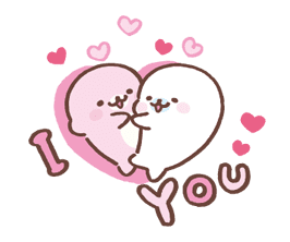 Mamegoma! Pitter-Patter Hearts sticker #4807305