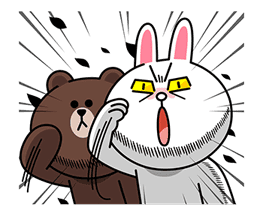 LINE Characters: Overreaction! sticker #13137478