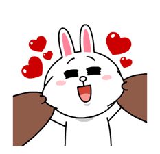 Brown & Cony's Heaps of Hearts! sticker #14585991