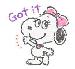 Cute Crayon Snoopy Stickers sticker #14735548