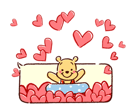 Animated Winnie the Pooh Speech Balloons sticker #14904622