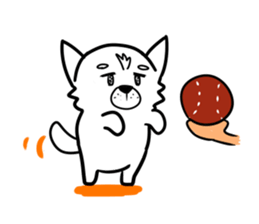 The white dog sticker. sticker #450865