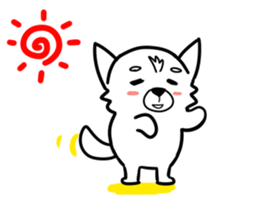 The white dog sticker. sticker #450866