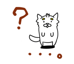 The white dog sticker. sticker #450870