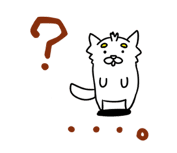 The white dog sticker. sticker #450870