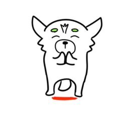 The white dog sticker. sticker #450871