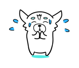 The white dog sticker. sticker #450872