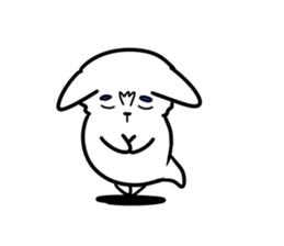 The white dog sticker. sticker #450878