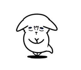 The white dog sticker. sticker #450878