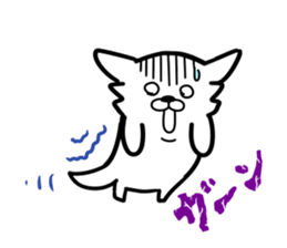 The white dog sticker. sticker #450879