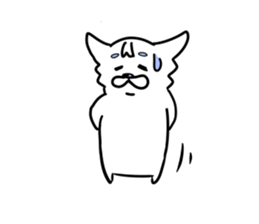 The white dog sticker. sticker #450881