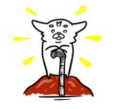 The white dog sticker. sticker #450882