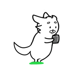 The white dog sticker. sticker #450884