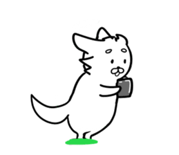 The white dog sticker. sticker #450884