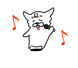 The white dog sticker. sticker #450886