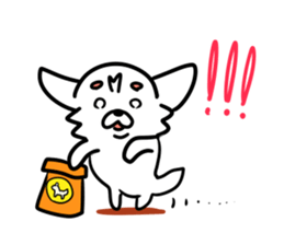 The white dog sticker. sticker #450887