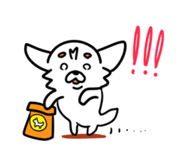 The white dog sticker. sticker #450887