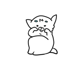 The white dog sticker. sticker #450893