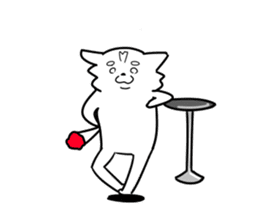 The white dog sticker. sticker #450899