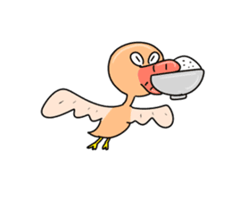 The monstrous bird of a mystery sticker #621019