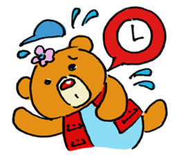 Fishing lovers bear sticker #763330