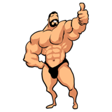 Super Muscle Man by Jason Lo sticker 799403