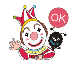 Happiness in Clowns and Circus life. sticker #861839