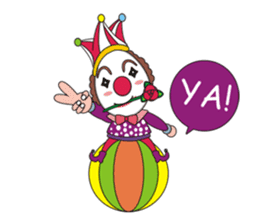 Happiness in Clowns and Circus life. sticker #861844