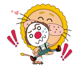 Happiness in Clowns and Circus life. sticker #861854