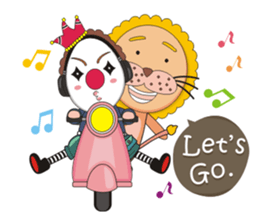 Happiness in Clowns and Circus life. sticker #861856