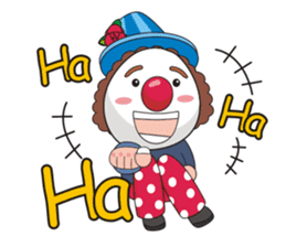 Happiness in Clowns and Circus life. sticker #861864