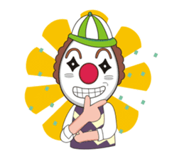 Happiness in Clowns and Circus life. sticker #861872