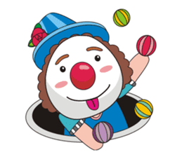 Happiness in Clowns and Circus life. sticker #861877