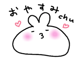cawaii rabbit raice cake sticker #933341