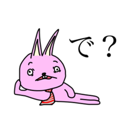 Slow sheep and rabbit wearing a tie sticker #1016927