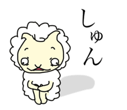 Slow sheep and rabbit wearing a tie sticker #1016952