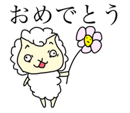 Slow sheep and rabbit wearing a tie sticker #1016954