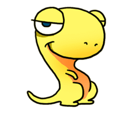 Little yellow lizard sticker #1197466