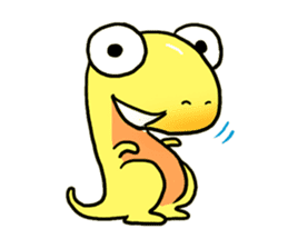 Little yellow lizard sticker #1197468
