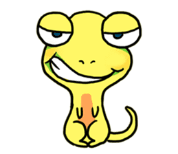 Little yellow lizard sticker #1197472