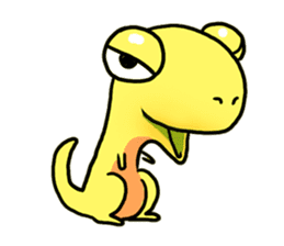 Little yellow lizard sticker #1197474