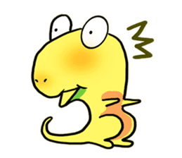 Little yellow lizard sticker #1197484