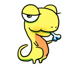 Little yellow lizard sticker #1197485